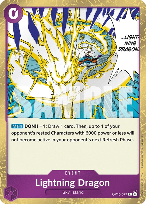Lightning Dragon, One Piece Card Game Leader