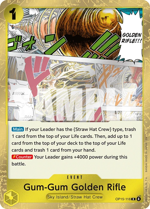 Gum-Gum Golden Rifle - One Piece Card Game card