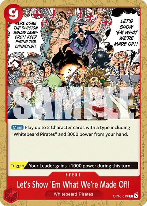 Let's Show 'Em What We're Made Of!! - One Piece Card Game card