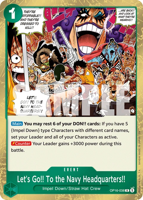 Let's Go!! To the Navy Headquarters!! - One Piece Card Game card