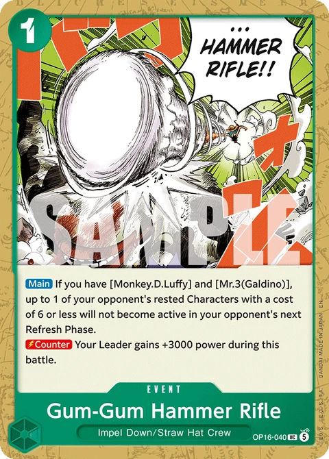Gum-Gum Hammer Rifle - One Piece Card Game card