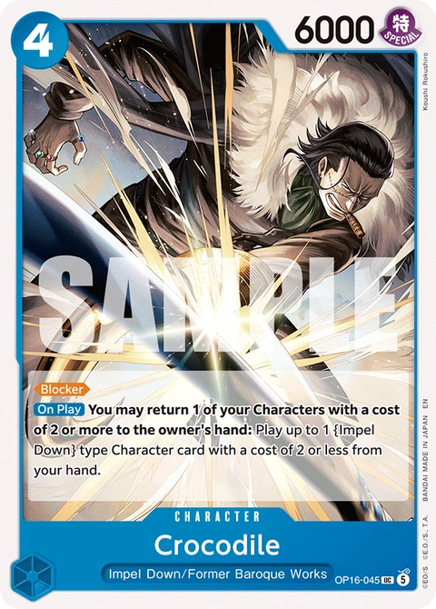 Crocodile - One Piece Card Game card