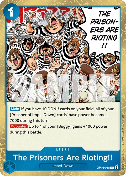 The Prisoners Are Rioting!! - One Piece Card Game card