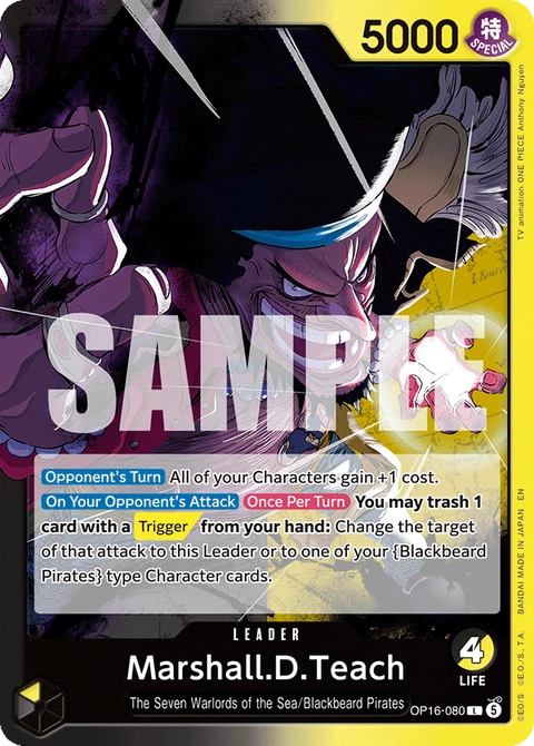 Marshall.D.Teach, One Piece Card Game Leader
