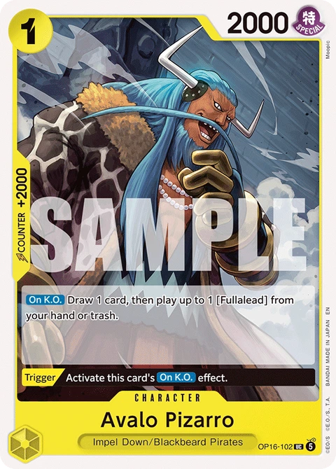Avalo Pizarro - One Piece Card Game card