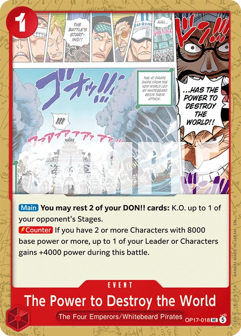 The Power to Destroy the World - One Piece Card Game card
