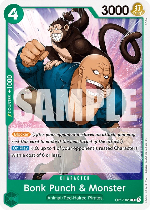 Bonk Punch & Monster - One Piece Card Game card