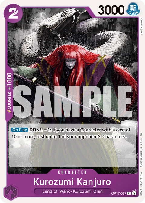 Kurozumi Kanjuro - One Piece Card Game card