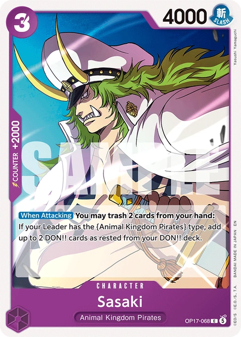 Sasaki - One Piece Card Game card