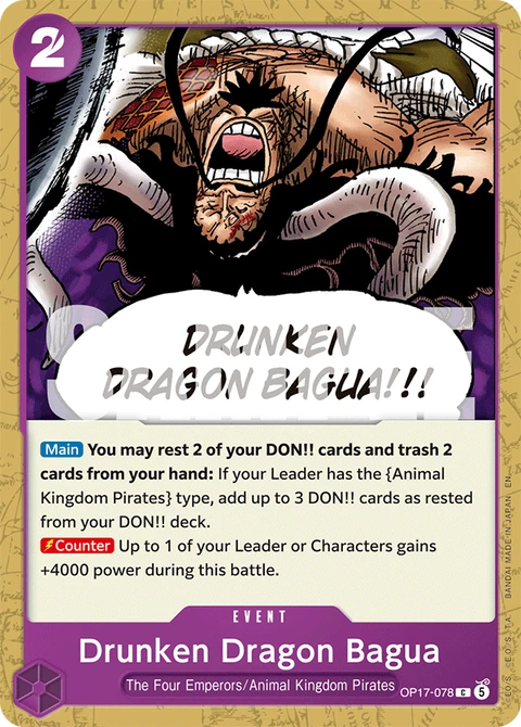 Drunken Dragon Bagua - One Piece Card Game card