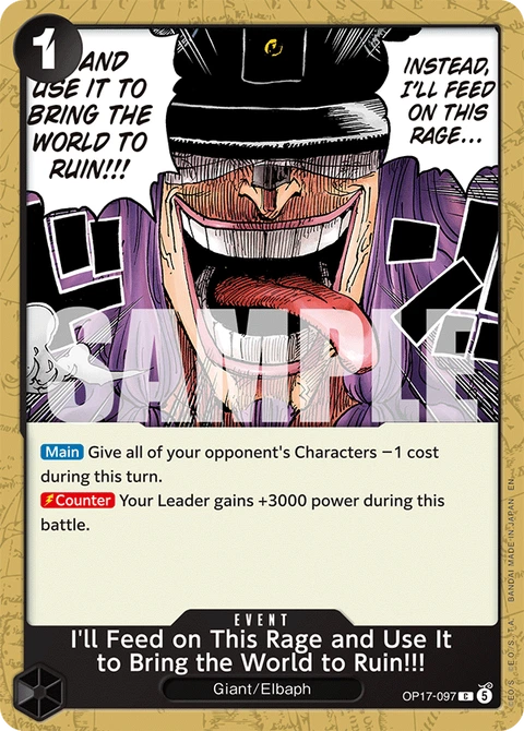 I'll Feed on This Rage and Use It to Bring the World to Ruin!!! - One Piece Card Game card