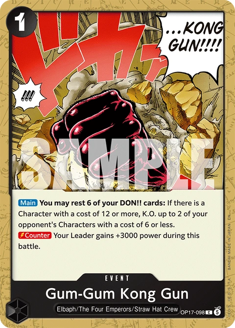 Gum-Gum Kong Gun - One Piece Card Game card