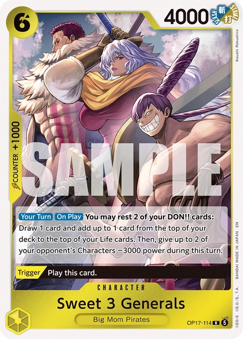 Sweet 3 Generals - One Piece Card Game card