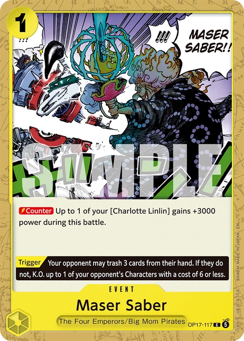 Maser Saber - One Piece Card Game card
