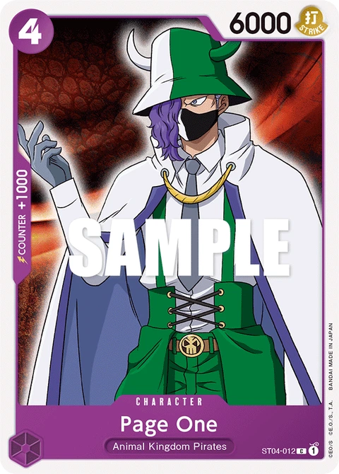 Page One - One Piece Card Game card