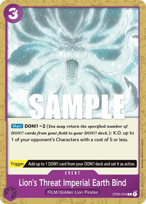 Lion's Threat Imperial Earth Bind - One Piece Card Game card