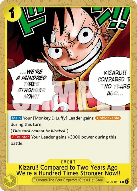 Kizaru!! Compared to Two Years Ago We're a Hundred Times Stronger Now!! - One Piece Card Game card