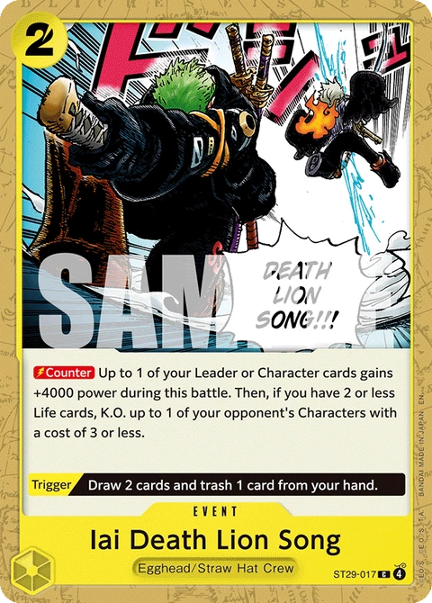 Iai Death Lion Song - One Piece Card Game card