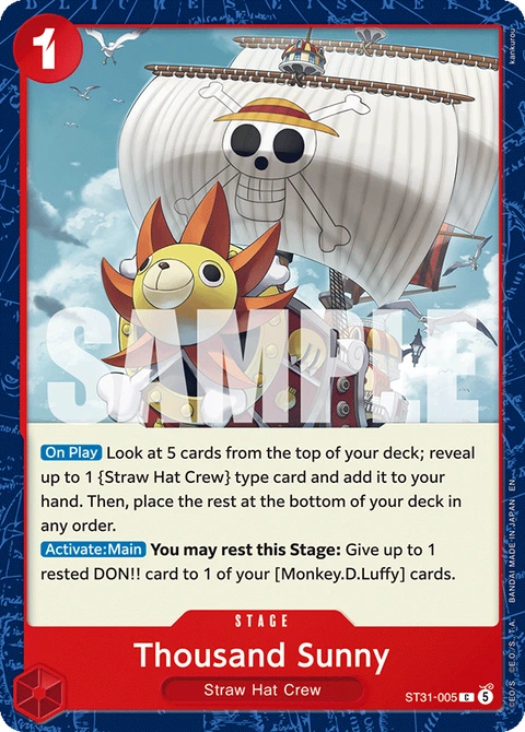 Thousand Sunny, One Piece Card Game Leader