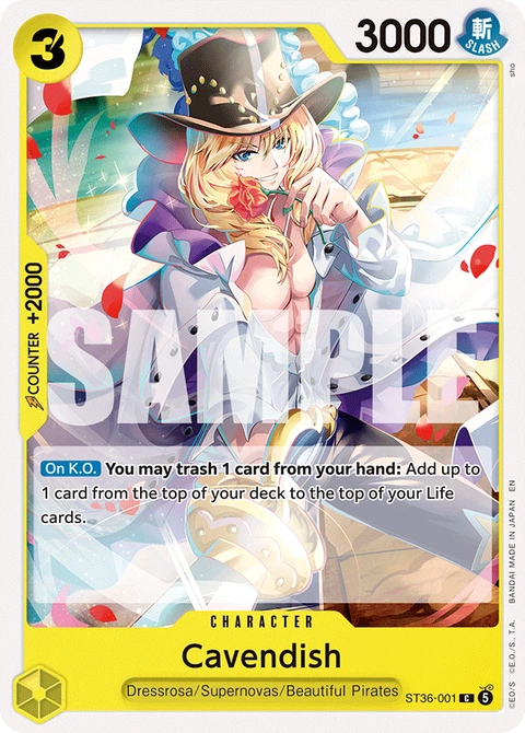 Cavendish - One Piece Card Game card