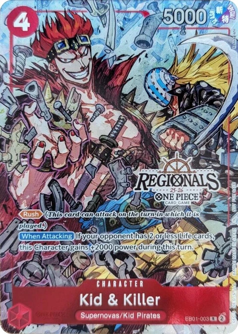 Kid & Killer (CS 25-26 Regionals Textured Chase Promo) - One Piece Card Game card