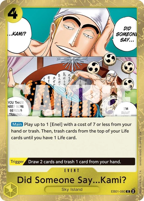 Did Someone Say...Kami? (Pirate Foil) - One Piece Card Game card