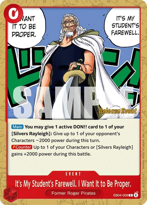It's My Student's Farewell. I Want It to Be Proper. - One Piece Card Game card