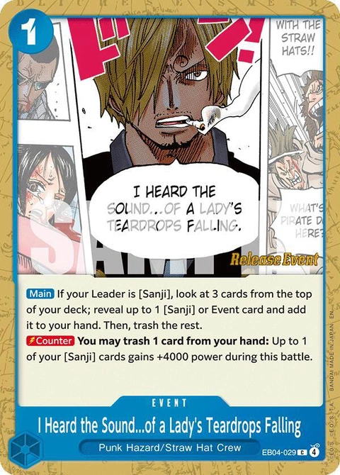 I Heard the Sound...of a Lady's Teardrops Falling - One Piece Card Game card