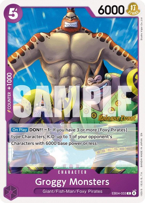 Groggy Monsters - One Piece Card Game card