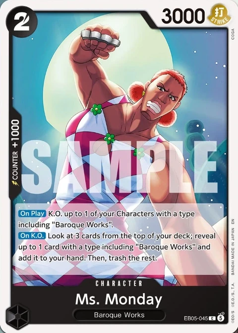 Ms. Monday - One Piece Card Game card
