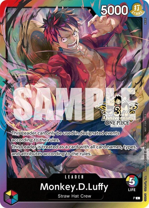 Monkey.D.Luffy (3rd Anniversary Tournament 3 Brothers Pack) - One Piece Card Game card