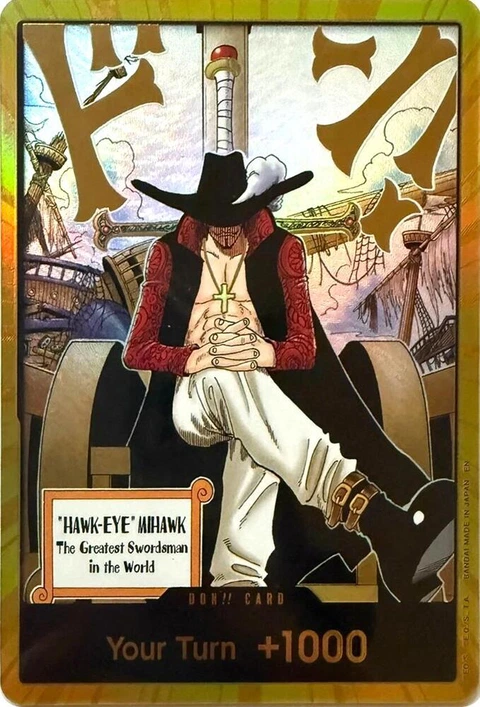 DON!! Card (Dracule Mihawk) (Gold) - One Piece Card Game card