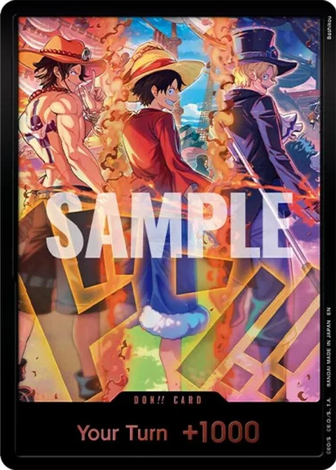 DON!! Card (English Version 3rd Anniversary Set) (Ace, Luffy, Sabo) - One Piece Card Game card