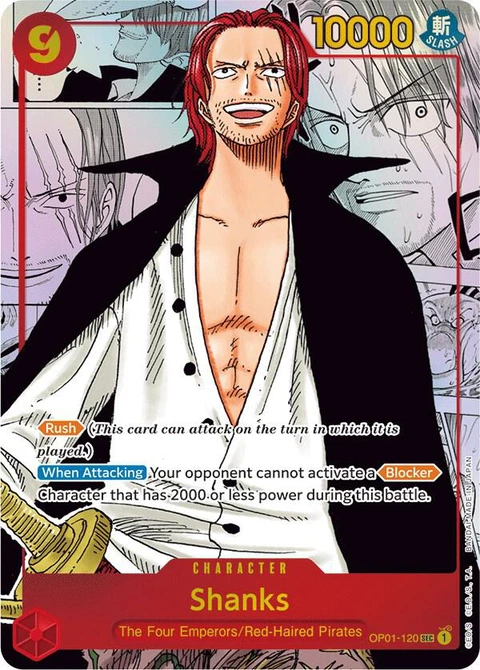 Shanks (Parallel) (Manga) (Alternate Art) - One Piece Card Game card