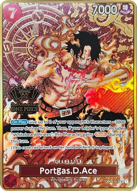 Portgas.D.Ace (One Piece Japanese Version 2nd Anniversary Set) - One Piece Card Game card