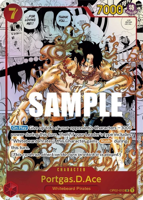 Portgas.D.Ace (Parallel) (Manga) (Alternate Art) - One Piece Card Game card