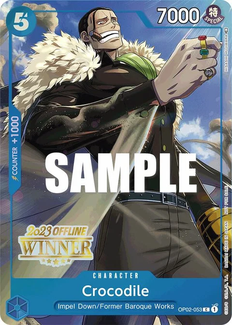 Crocodile (Offline Regional 2023) - One Piece Card Game card