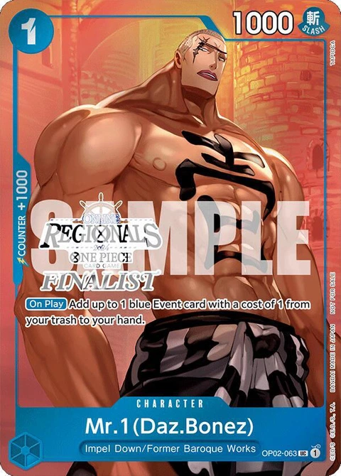 Mr.1(Daz.Bonez) (Daz.Bonez) (Online Regional 2024 Vol. 3) - One Piece Card Game card