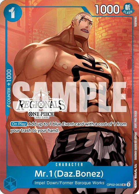 Mr.1(Daz.Bonez) (Daz.Bonez) (Offline Regional 2024 Vol. 3) - One Piece Card Game card
