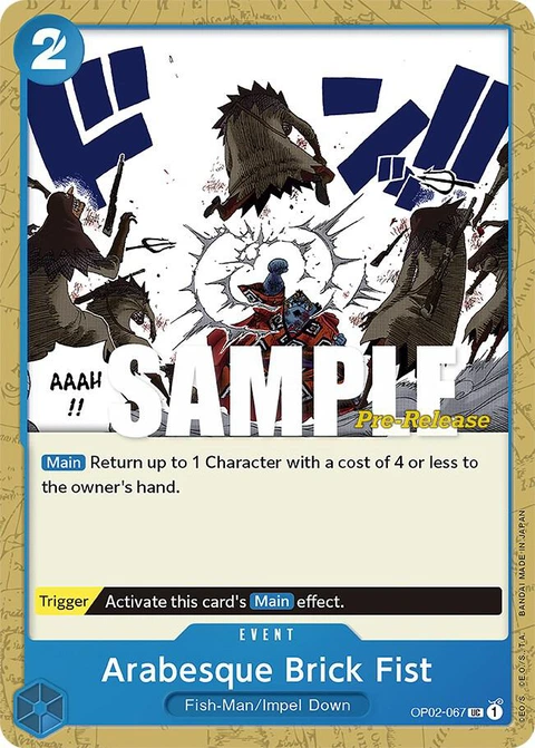 Arabesque Brick Fist - One Piece Card Game card