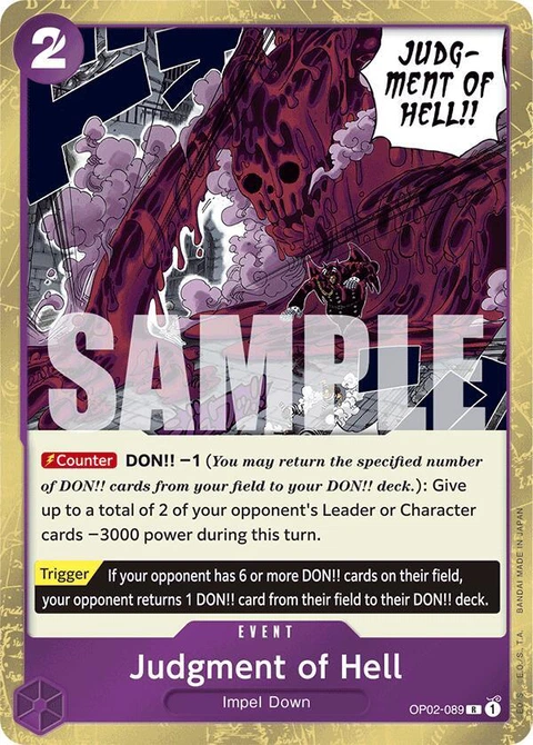 Judgment of Hell (Jolly Roger Foil) - One Piece Card Game card