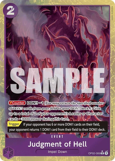 Judgment of Hell (Alternate Art) - One Piece Card Game card