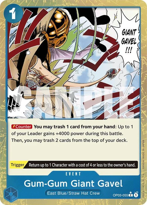Gum-Gum Giant Gavel (Textured Foil) - One Piece Card Game card