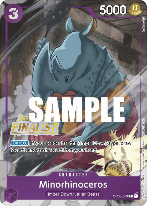 Minorhinoceros (Online Regional 2023) - One Piece Card Game card