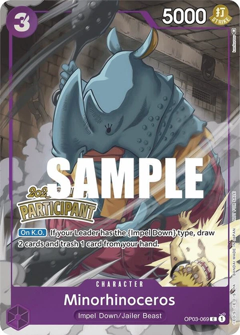 Minorhinoceros (Online Regional 2023) - One Piece Card Game card
