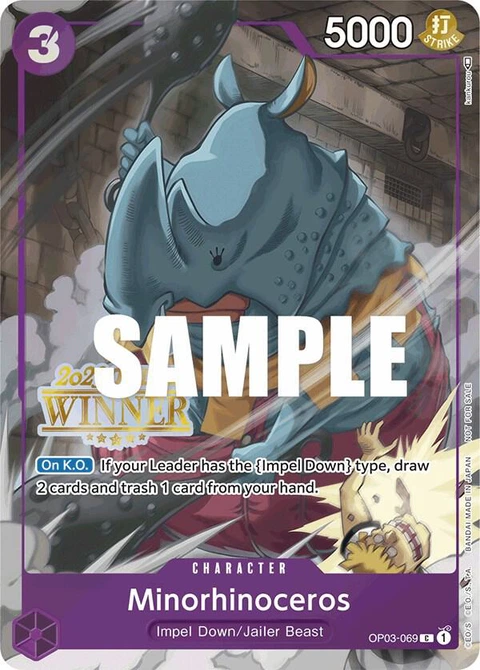 Minorhinoceros (Offline Regional 2023) - One Piece Card Game card