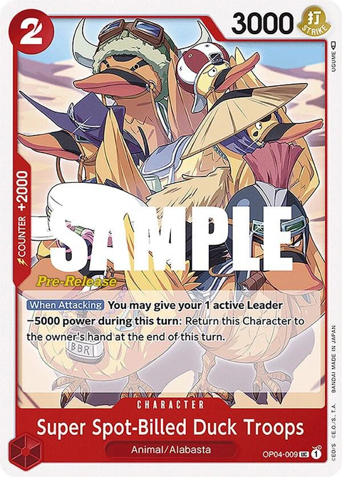 Super Spot-Billed Duck Troops - One Piece Card Game card