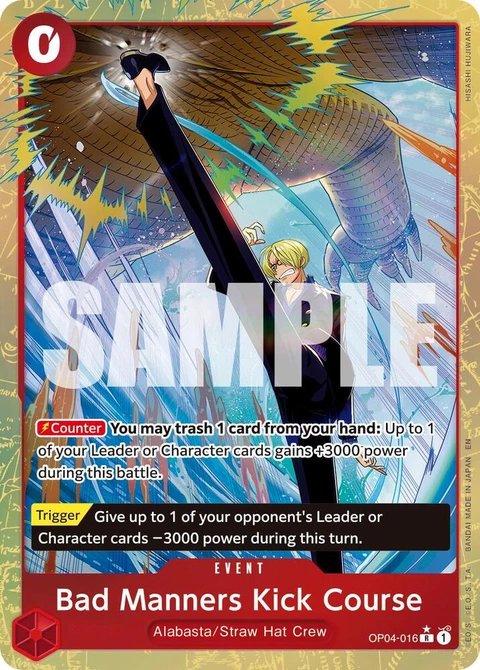 Bad Manners Kick Course (Alternate Art) - One Piece Card Game card