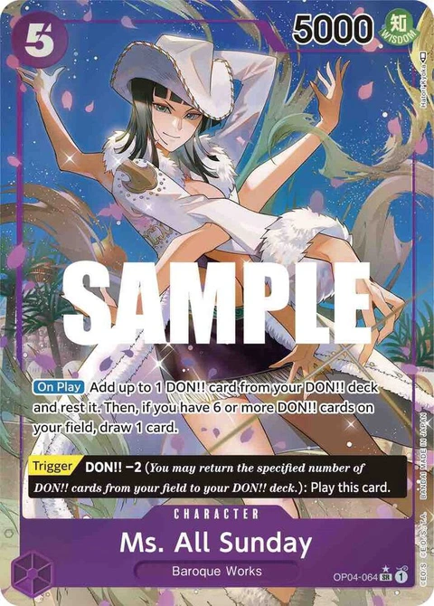 Ms. All Sunday (Alternate Art) - One Piece Card Game card
