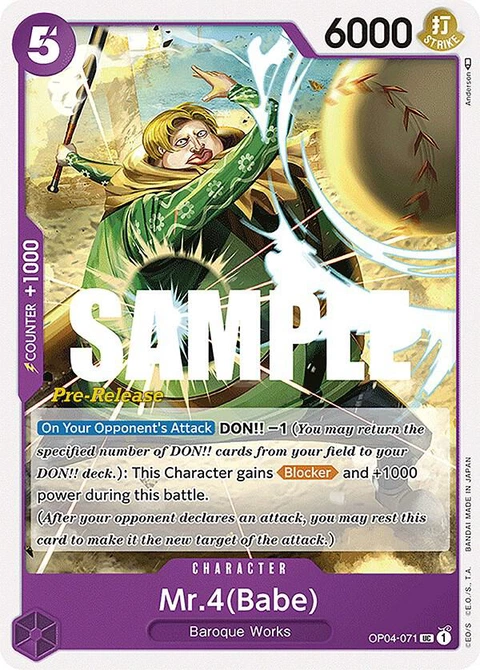 Mr.4(Babe) (Babe) - One Piece Card Game card